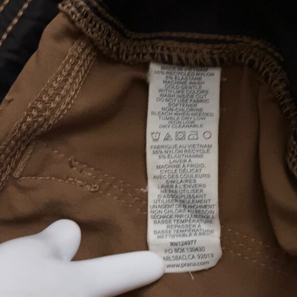 prAna Stretch Zion Shorts II Mens Size 32 Belted Hiking Outdoor 8" Inseam Brown - Picture 5 of 6